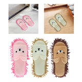 Maxbell Maxbell Dust Mop Slippers Novelty Floor Cleaning Tool for Bedroom Apartment Bathroom Pink