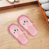 Maxbell Maxbell Dust Mop Slippers Novelty Floor Cleaning Tool for Bedroom Apartment Bathroom Pink