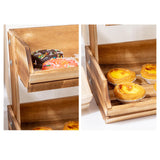 Maxbell Maxbell Wooden Fruit Basket Tiered Fruit Display Stand for Dining Room Party Brown