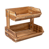 Maxbell Maxbell Wooden Fruit Basket Tiered Fruit Display Stand for Dining Room Party Brown