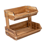 Maxbell Maxbell Wooden Fruit Basket Tiered Fruit Display Stand for Dining Room Party Brown