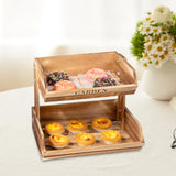 Maxbell Maxbell Wooden Fruit Basket Tiered Fruit Display Stand for Dining Room Party Brown