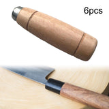 Maxbell Maxbell 6Pcs Kitchen Cutter Grips Comfortable Grip Kitchen Knife Replacement Handles Brown