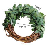 Maxbell Maxbell 6x Green Leaves Napkin Rings Spring Napkin Rings for Festival Birthday Event
