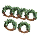 Maxbell Maxbell 6x Green Leaves Napkin Rings Spring Napkin Rings for Festival Birthday Event