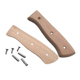 Maxbell 2xWood Knife Repair Handle Ergonomic Portable Craft Supply Meat Cutter Handle