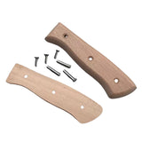 Maxbell 2xWood Knife Repair Handle Ergonomic Portable Craft Supply Meat Cutter Handle