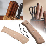 Maxbell 2xWood Knife Repair Handle Ergonomic Portable Craft Supply Meat Cutter Handle