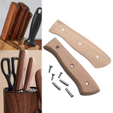 Maxbell 2xWood Knife Repair Handle Ergonomic Portable Craft Supply Meat Cutter Handle