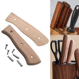 Maxbell 2xWood Knife Repair Handle Ergonomic Portable Craft Supply Meat Cutter Handle
