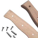 Maxbell 2xWood Knife Repair Handle Ergonomic Portable Craft Supply Meat Cutter Handle