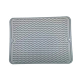 Maxbell Maxbell Silicone Dish Drying Mat Dish Drying Mat for Sink Dishes Liner for Hot Pots light grey S