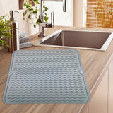 Maxbell Maxbell Silicone Dish Drying Mat Dish Drying Mat for Sink Dishes Liner for Hot Pots light grey S