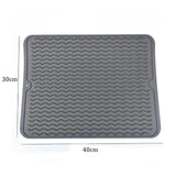 Maxbell Maxbell Silicone Dish Drying Mat Dish Drying Mat for Sink Dishes Liner for Hot Pots dark grey S