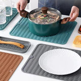 Maxbell Maxbell Silicone Dish Drying Mat Dish Drying Mat for Sink Dishes Liner for Hot Pots dark grey S