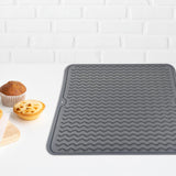 Maxbell Maxbell Silicone Dish Drying Mat Dish Drying Mat for Sink Dishes Liner for Hot Pots dark grey S