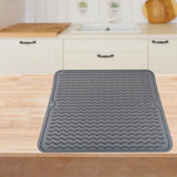 Maxbell Maxbell Silicone Dish Drying Mat Dish Drying Mat for Sink Dishes Liner for Hot Pots dark grey S