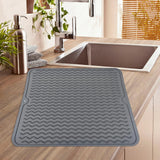 Maxbell Maxbell Silicone Dish Drying Mat Dish Drying Mat for Sink Dishes Liner for Hot Pots dark grey S