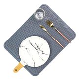 Maxbell Maxbell Silicone Dish Drying Mat Dish Drying Mat for Sink Dishes Liner for Hot Pots dark grey S