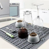 Maxbell Maxbell Silicone Dish Drying Mat Dish Drying Mat for Sink Dishes Liner for Hot Pots dark grey S