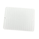 Maxbell Maxbell Silicone Dish Drying Mat Dish Drying Mat for Sink Dishes Liner for Hot Pots white S