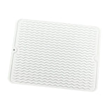 Maxbell Maxbell Silicone Dish Drying Mat Dish Drying Mat for Sink Dishes Liner for Hot Pots white S