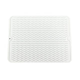 Maxbell Maxbell Silicone Dish Drying Mat Dish Drying Mat for Sink Dishes Liner for Hot Pots white S