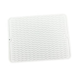 Maxbell Maxbell Silicone Dish Drying Mat Dish Drying Mat for Sink Dishes Liner for Hot Pots white S