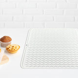 Maxbell Maxbell Silicone Dish Drying Mat Dish Drying Mat for Sink Dishes Liner for Hot Pots white S
