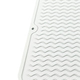 Maxbell Maxbell Silicone Dish Drying Mat Dish Drying Mat for Sink Dishes Liner for Hot Pots white S
