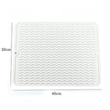 Maxbell Maxbell Silicone Dish Drying Mat Dish Drying Mat for Sink Dishes Liner for Hot Pots white S