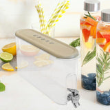Maxbell Maxbell Beverage Dispenser Bucket Leakproof Easy Clean Clear Cold Kettle with Faucet White