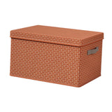 Maxbell Maxbell Closet Organizer with Handles Lidded Storage Bin for Bedroom Study Room Dorm Burgundy 50x40x30cm