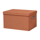 Maxbell Maxbell Closet Organizer with Handles Lidded Storage Bin for Bedroom Study Room Dorm Burgundy 50x40x30cm