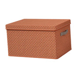 Maxbell Maxbell Closet Organizer with Handles Lidded Storage Bin for Bedroom Study Room Dorm Burgundy 50x40x30cm
