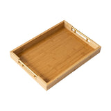 Maxbell Maxbell Bamboo Serving Tray Table Tea Serving Tray for Lunch Living Room Restaurants 41cmx30cmx5cm
