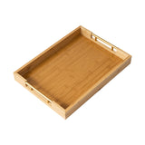 Maxbell Maxbell Bamboo Serving Tray Table Tea Serving Tray for Lunch Living Room Restaurants 41cmx30cmx5cm