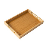 Maxbell Maxbell Bamboo Serving Tray Table Tea Serving Tray for Lunch Living Room Restaurants 41cmx30cmx5cm