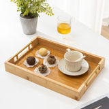 Maxbell Maxbell Bamboo Serving Tray Table Tea Serving Tray for Lunch Living Room Restaurants 41cmx30cmx5cm