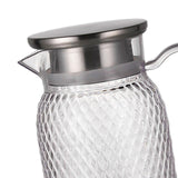 Maxbell Maxbell Beverage Pitcher Cold Water Pitcher Transparent Beverage Carafe Cold Pitcher steel lid argent