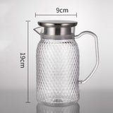 Maxbell Maxbell Beverage Pitcher Cold Water Pitcher Transparent Beverage Carafe Cold Pitcher steel lid argent