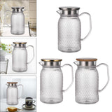 Maxbell Maxbell Beverage Pitcher Cold Water Pitcher Transparent Beverage Carafe Cold Pitcher steel lid argent