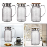 Maxbell Maxbell Beverage Pitcher Cold Water Pitcher Transparent Beverage Carafe Cold Pitcher steel lid argent