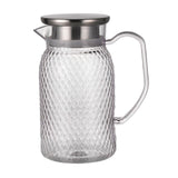 Maxbell Maxbell Beverage Pitcher Cold Water Pitcher Transparent Beverage Carafe Cold Pitcher steel lid argent