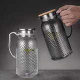 Maxbell Maxbell Beverage Pitcher Cold Water Pitcher Transparent Beverage Carafe Cold Pitcher steel lid argent
