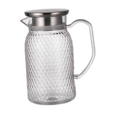 Maxbell Maxbell Beverage Pitcher Cold Water Pitcher Transparent Beverage Carafe Cold Pitcher steel lid argent