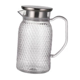 Maxbell Maxbell Beverage Pitcher Cold Water Pitcher Transparent Beverage Carafe Cold Pitcher steel lid argent