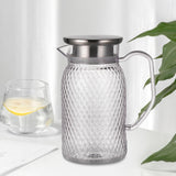 Maxbell Maxbell Beverage Pitcher Cold Water Pitcher Transparent Beverage Carafe Cold Pitcher steel lid argent