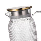 Maxbell Maxbell Beverage Pitcher Cold Water Pitcher Transparent Beverage Carafe Cold Pitcher steel lid gold