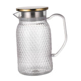 Maxbell Maxbell Beverage Pitcher Cold Water Pitcher Transparent Beverage Carafe Cold Pitcher steel lid gold